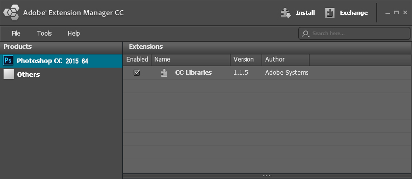 Photoshop cs6 extension manager